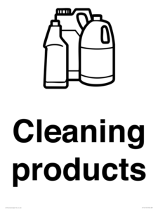 Dementia Cleaning products sign